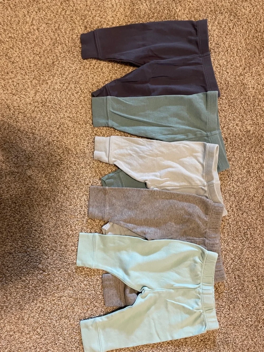 Multi-Pack Kids Stretch Knit Bottoms - Navy, Green, Light Blue, Gray, Mint